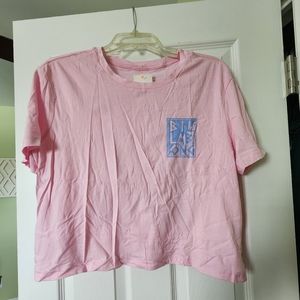 New - Billabong Pink Boxy Short Sleev T Shirt - Small